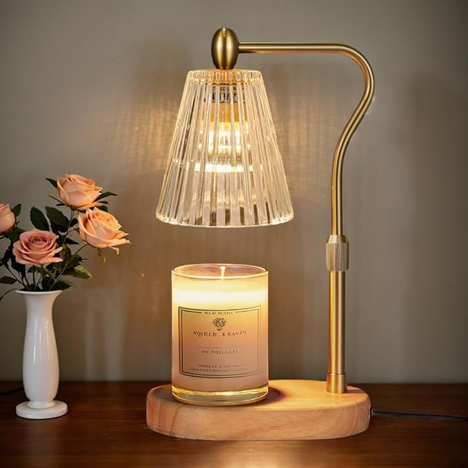 Candle Warmer Lamp with Timer and Dimmer Adjustable Height for Home Room Decor